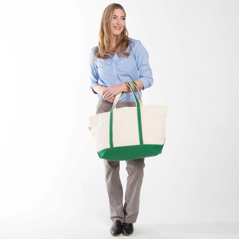 Emerald Large Classic Tote - Santa & Reindeer