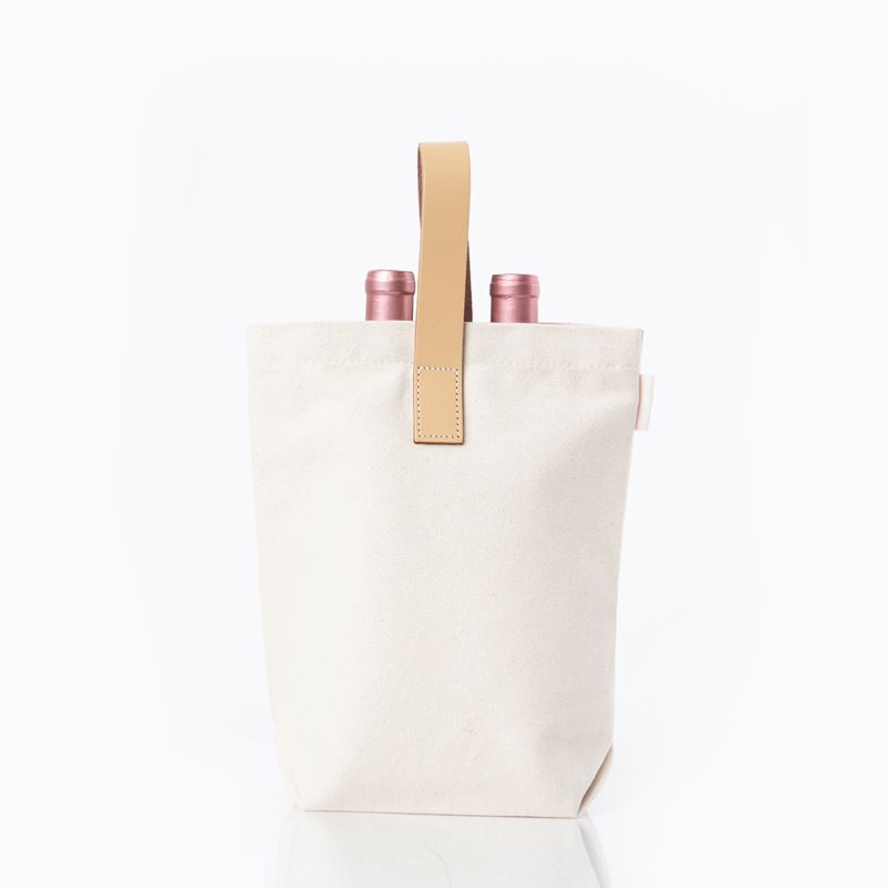 Leather-Grip Wine Carrier for Two Bottles - Golf
