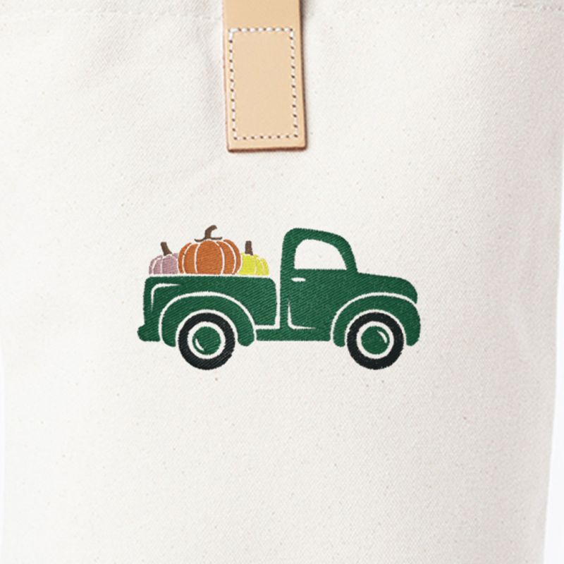 Leather-Grip Wine Carrier for Two Bottles - Fall Truck
