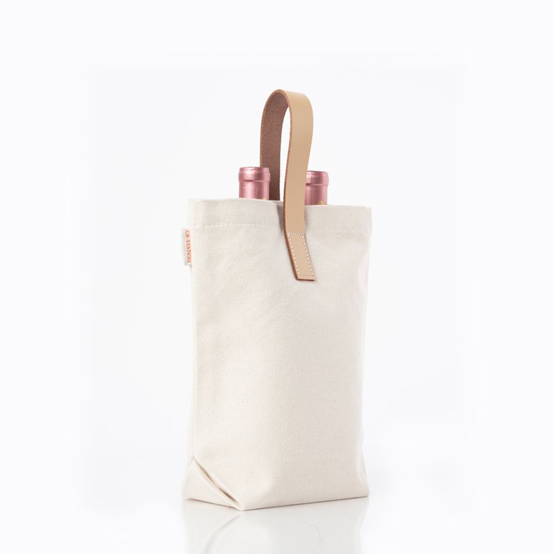 Leather-Grip Wine Carrier for Two Bottles - Golf
