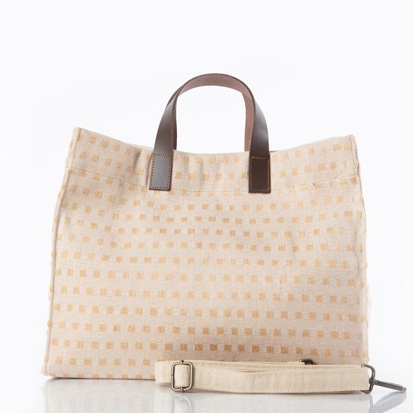Jute & Leather Satchel